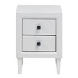 Pemberly Row Contemporary Engineered Wood Nightstands in White (Set of 2)
