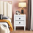 Pemberly Row Contemporary Engineered Wood Nightstands in White (Set of 2)