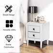 Pemberly Row Contemporary Engineered Wood Nightstands in White (Set of 2)