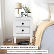 Pemberly Row Contemporary Engineered Wood Nightstands in White (Set of 2)