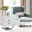 Pemberly Row Contemporary Engineered Wood Nightstands in White (Set of 2)