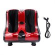 Pemberly Row Contemporary Plastic Shiatsu Foot Calf Leg Massager in Red
