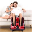 Pemberly Row Contemporary Plastic Shiatsu Foot Calf Leg Massager in Red