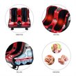 Pemberly Row Contemporary Plastic Shiatsu Foot Calf Leg Massager in Red