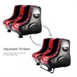 Pemberly Row Contemporary Plastic Shiatsu Foot Calf Leg Massager in Red