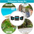 Pemberly Row 8 Pcs Rattan & Fabric Patio Furniture Set with Cushion in Turquoise