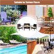 Pemberly Row 8 Pieces Patio Conversation Furniture Set with Cushion in Black