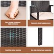 Pemberly Row 8 Pieces Patio Conversation Furniture Set with Cushion in Black