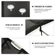 Pemberly Row 2 Pieces Outdoor Folding Chaise Lounge Chair with Cushion in Black