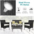 Pemberly Row 8 Pcs Rattan and Fabric Patio Furniture Set with Cushion in White