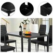 Pemberly Row 5 Pieces Metal Dining Set with Table and 4 Chairs in Black