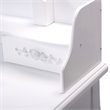 Pemberly Row Pine Wood Vanity Table Set with Dressing Table and Stool in White