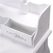 Pemberly Row Pine Wood Vanity Table Set with Dressing Table and Stool in White