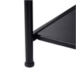 Pemberly Row Contemporary MDF and Steel Computer Desks in Black Finish