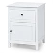 Pemberly Row 2-tier MDF and Pine Wood Nightstands in White (Set of 2)