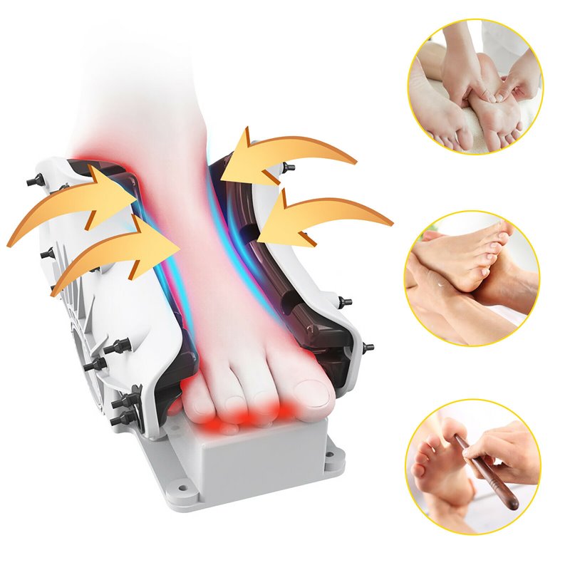 Pemberly Row ABS and Fabric Shiatsu Foot Massager with Remote Control in Gray