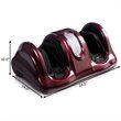 Pemberly Row Shiatsu Foot Massager w/ Remote Control in Burgundy Red