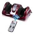 Pemberly Row Shiatsu Foot Massager w/ Remote Control in Burgundy Red