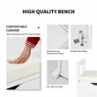Pemberly Row Contemporary Wood Storage Bench with Removable Cushion in White