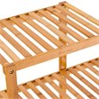 Pemberly Row Contemporary Bamboo Multifunctional Shelf w/ 11 Lattices in Natural