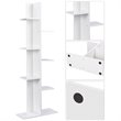 Pemberly Row 7-tier Contemporary Wood Open Concept Display Shelf in White