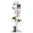 Pemberly Row 7-tier Contemporary Wood Open Concept Display Shelf in White