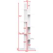 Pemberly Row 7-tier Contemporary Wood Open Concept Display Shelf in White