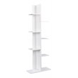 Pemberly Row 7-tier Contemporary Wood Open Concept Display Shelf in White