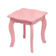 Pemberly Row MDF and Mirror For Girls Kids Vanity with Table and Stool in Pink
