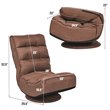 Pemberly Row Fabric 5-Position 360 Degree Swivel Gaming Chair in Coffee