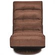 Pemberly Row Fabric 5-Position 360 Degree Swivel Gaming Chair in Coffee