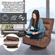 Pemberly Row Fabric 5-Position 360 Degree Swivel Gaming Chair in Coffee