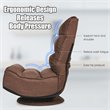Pemberly Row Fabric 5-Position 360 Degree Swivel Gaming Chair in Coffee