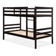 Pemberly Row Pine and Plywood Twin Over Twin Wood Bunk Beds in Espresso