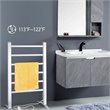 Pemberly Row Aluminum Freestanding/Wall Mounted Electric Towel Rail Rack-Silver