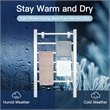 Pemberly Row Aluminum Freestanding/Wall Mounted Electric Towel Rail Rack-Silver
