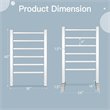 Pemberly Row Aluminum Freestanding/Wall Mounted Electric Towel Rail Rack-Silver