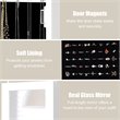 Pemberly Row Wall/Door Mounted LED Lights Mirrored Jewelry Cabinet in White