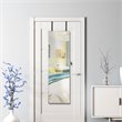 Pemberly Row Wall/Door Mounted Full-length Mirror Jewelry Cabinet in Black