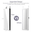 Pemberly Row Wall/Door Mounted Full-length Mirror Jewelry Cabinet in Black