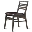 Pemberly Row PU & Wood Armless Dining Side Chairs in Brown (Set of 2)
