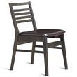 Pemberly Row PU & Wood Armless Dining Side Chairs in Brown (Set of 2)