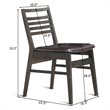 Pemberly Row PU & Wood Armless Dining Side Chairs in Brown (Set of 2)