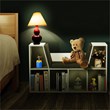 Pemberly Row Particle Board Multi-Purpose Kid Bookcase with 6 Cubby in White