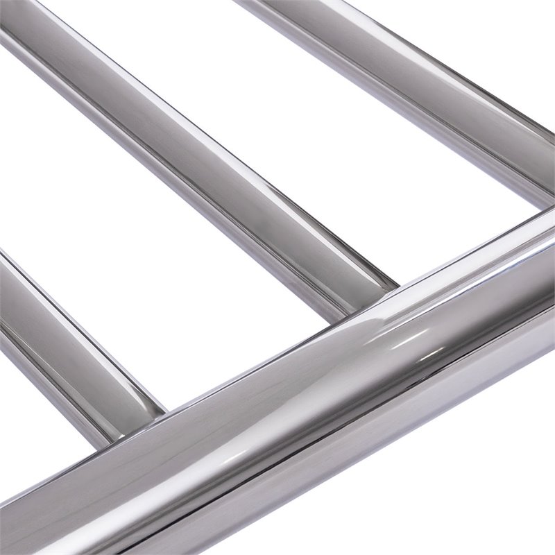 Pemberly Row Steel Electric Towel Rail Rack with 10-bar Rung in Silver