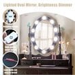Pemberly Row P2 MDF Vanity Dressing Table Set with 4 Drawers in Brown
