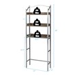 Pemberly Row 3-tier Engineered Wood and Iron Bathroom Spacesaver in Silver