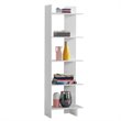 Pemberly Row 5-Tier Engineered Wood Bookcase with Open Shelves in White