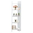 Pemberly Row 5-Tier Engineered Wood Bookcase with Open Shelves in White