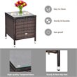Pemberly Row 3-piece PE Rattan Outdoor Wicker Furniture Sets Chairs in Gray